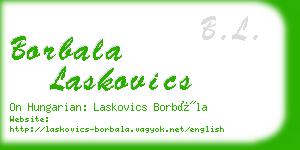 borbala laskovics business card